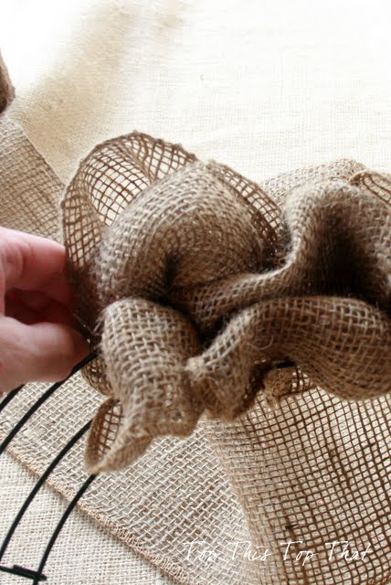 The Easiest Burlap Wreath You will ever 
