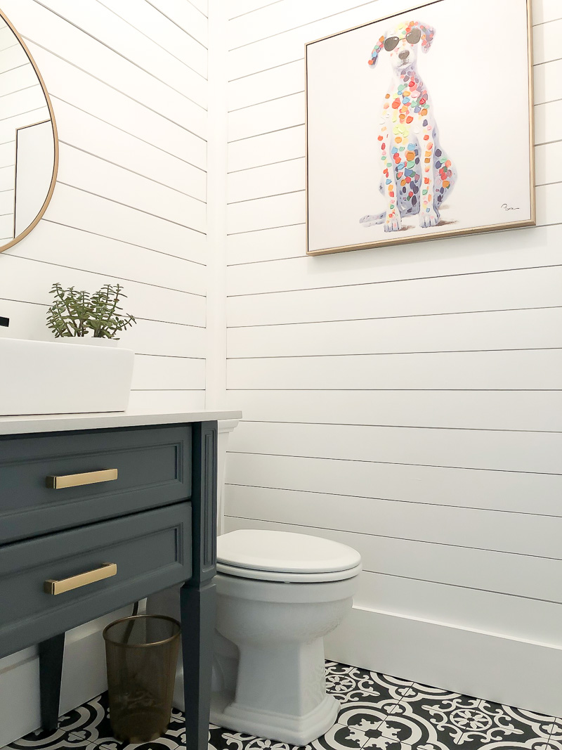 Black and White Guest Bath Reveal