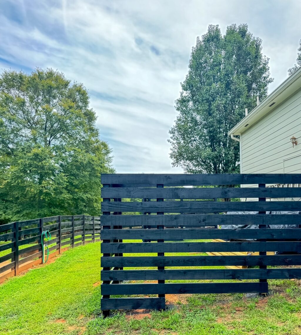 privacy fence in black