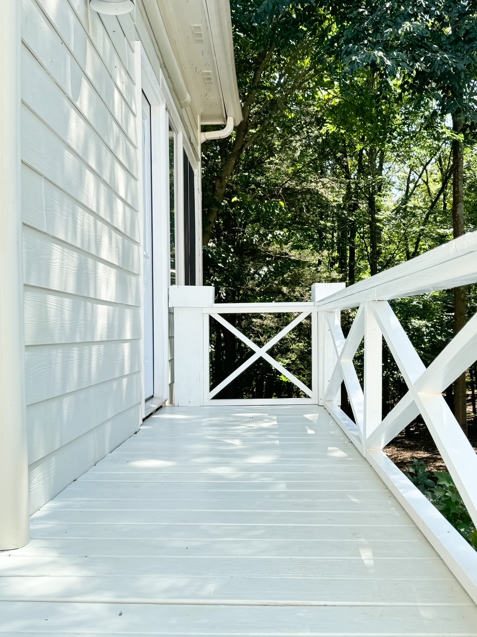 long view of deck and railing