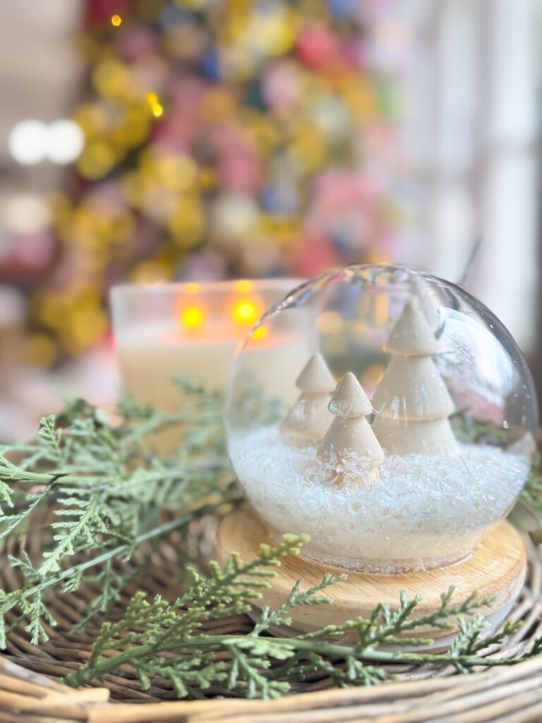 How to make a snow globe candle topper